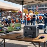 Tailgating on game day with your silent power station setup.