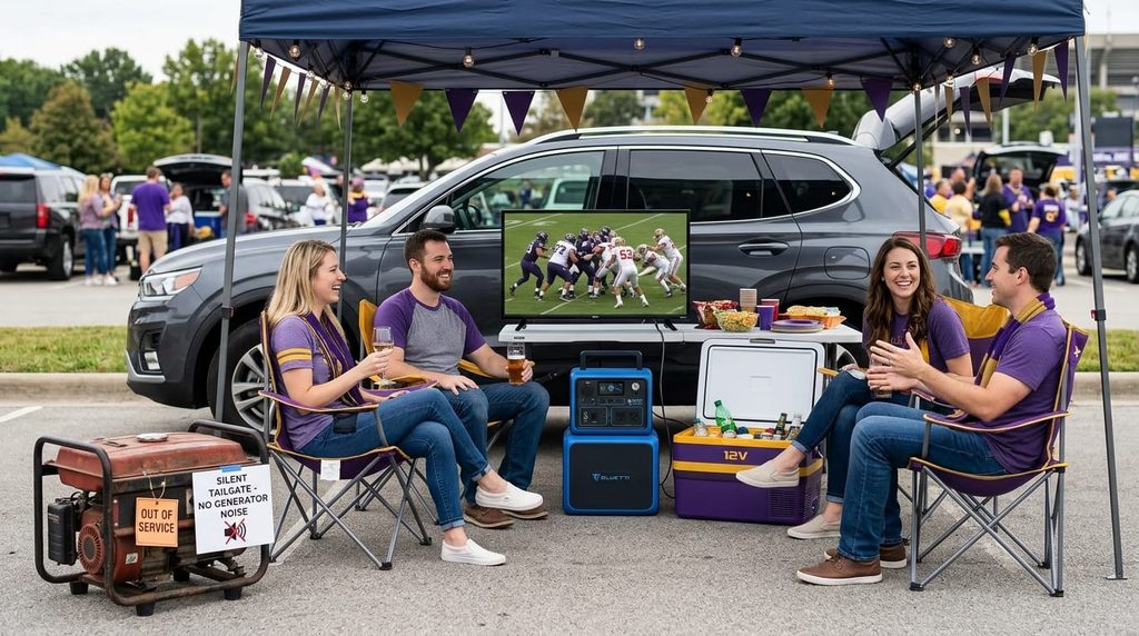 Eliminate the gas generator and enjoy the quiet tailgate party.