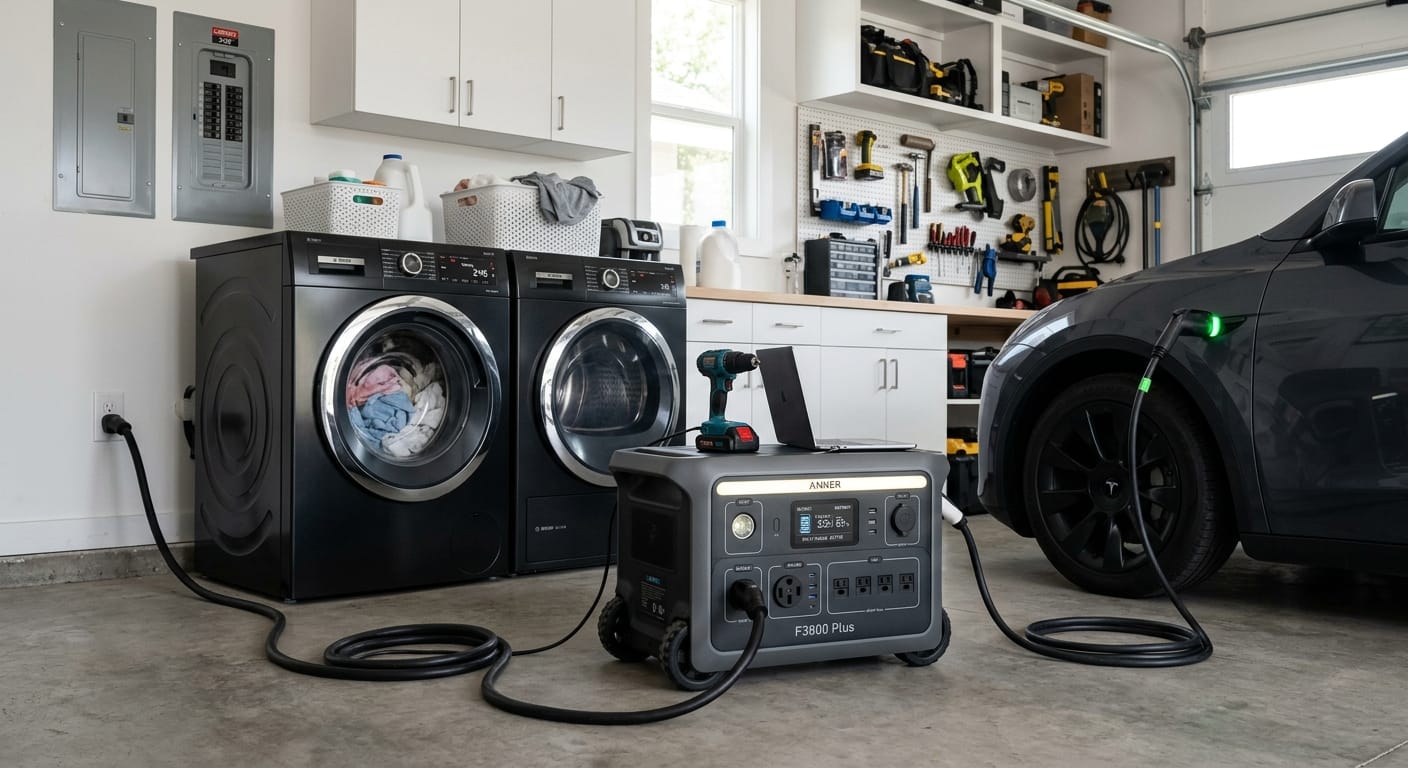 Large Power Station powering large home electronic appliances.
